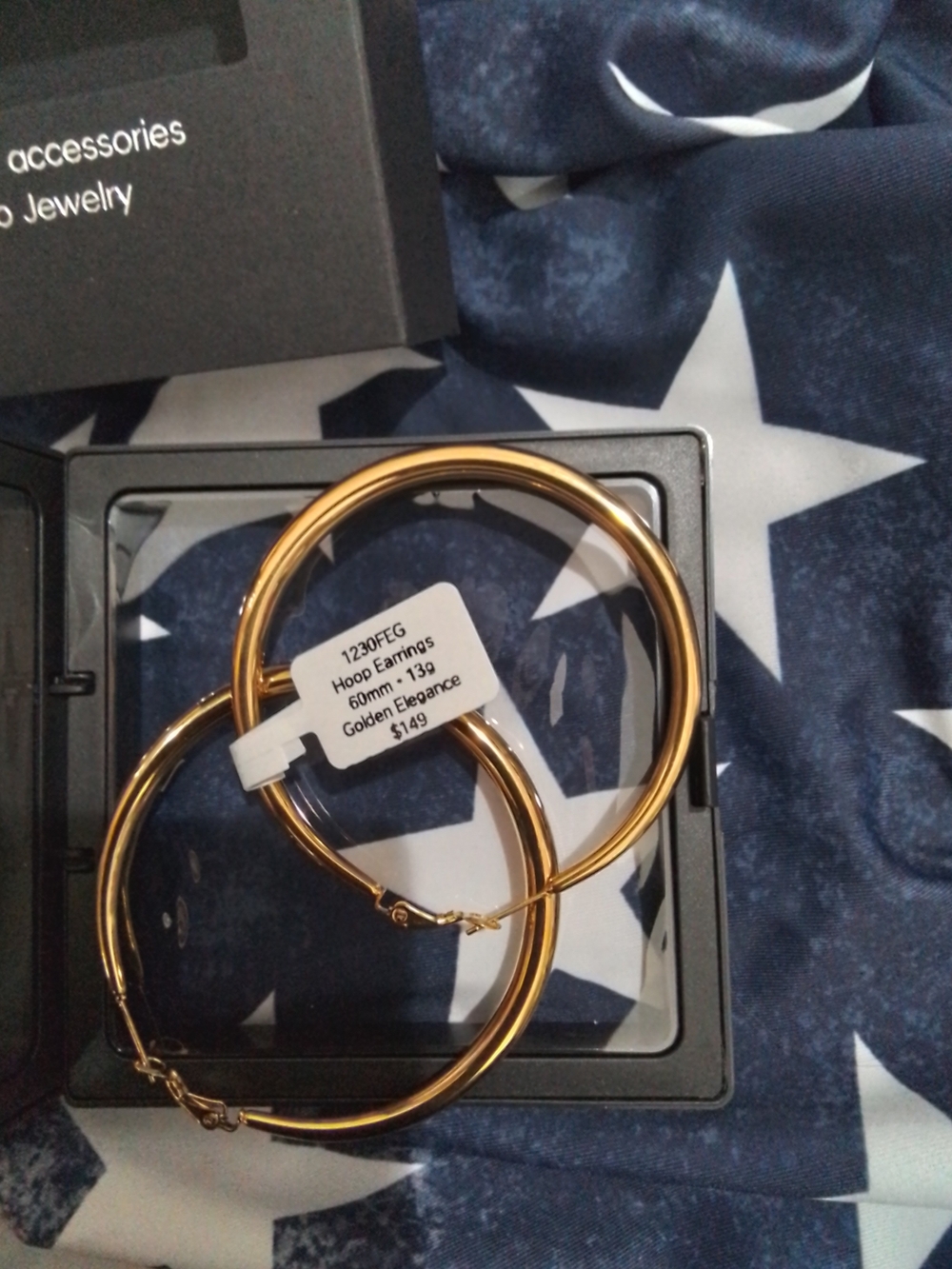 Large Gold Plated Hoop Earrings - Women Jewelry